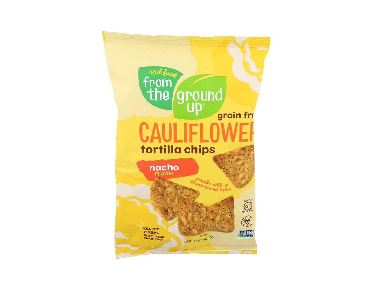 Chips, Cauliflower Tortilla, Nacho,48 - 4.5 OUNCE