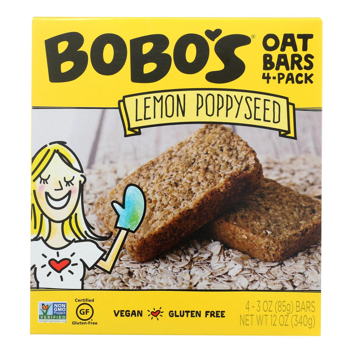 Bars, Oat, Lemon Poppyseed, 3 Ounce,6 - 4 COUNT