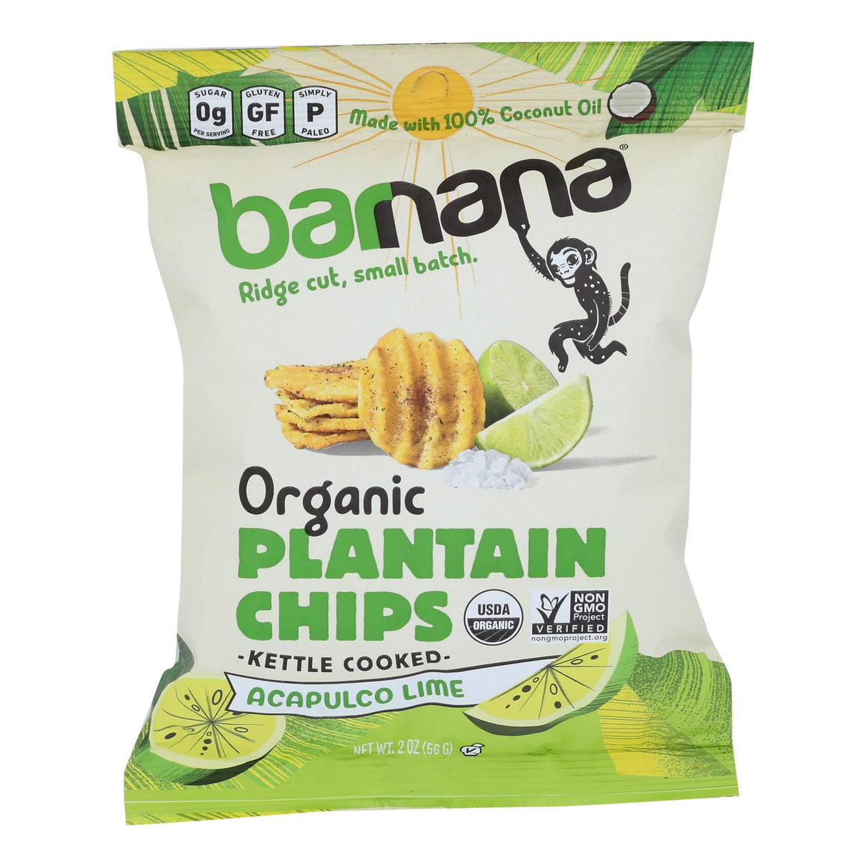 Chips, Plantain, Kettle-Cooked Ridge Cut, Acapulco Lime,6 - 2 OUNCE