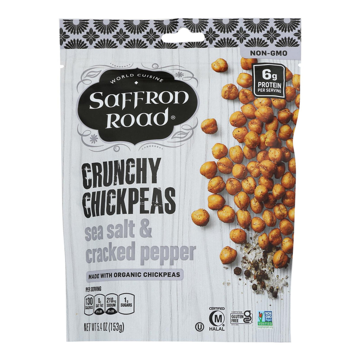 Snacks, Chickpea, Roasted Sea Salt & Cracked Pepper,6 - 5.4 OUNCE