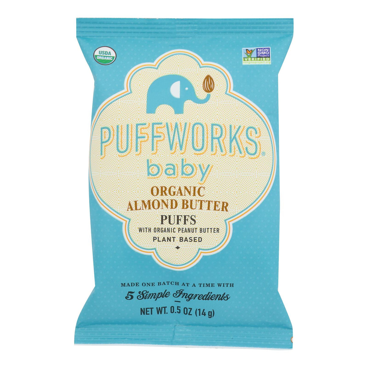 Snack Puffs, Almond Butter, Baby,6 - 0.5 OUNCE