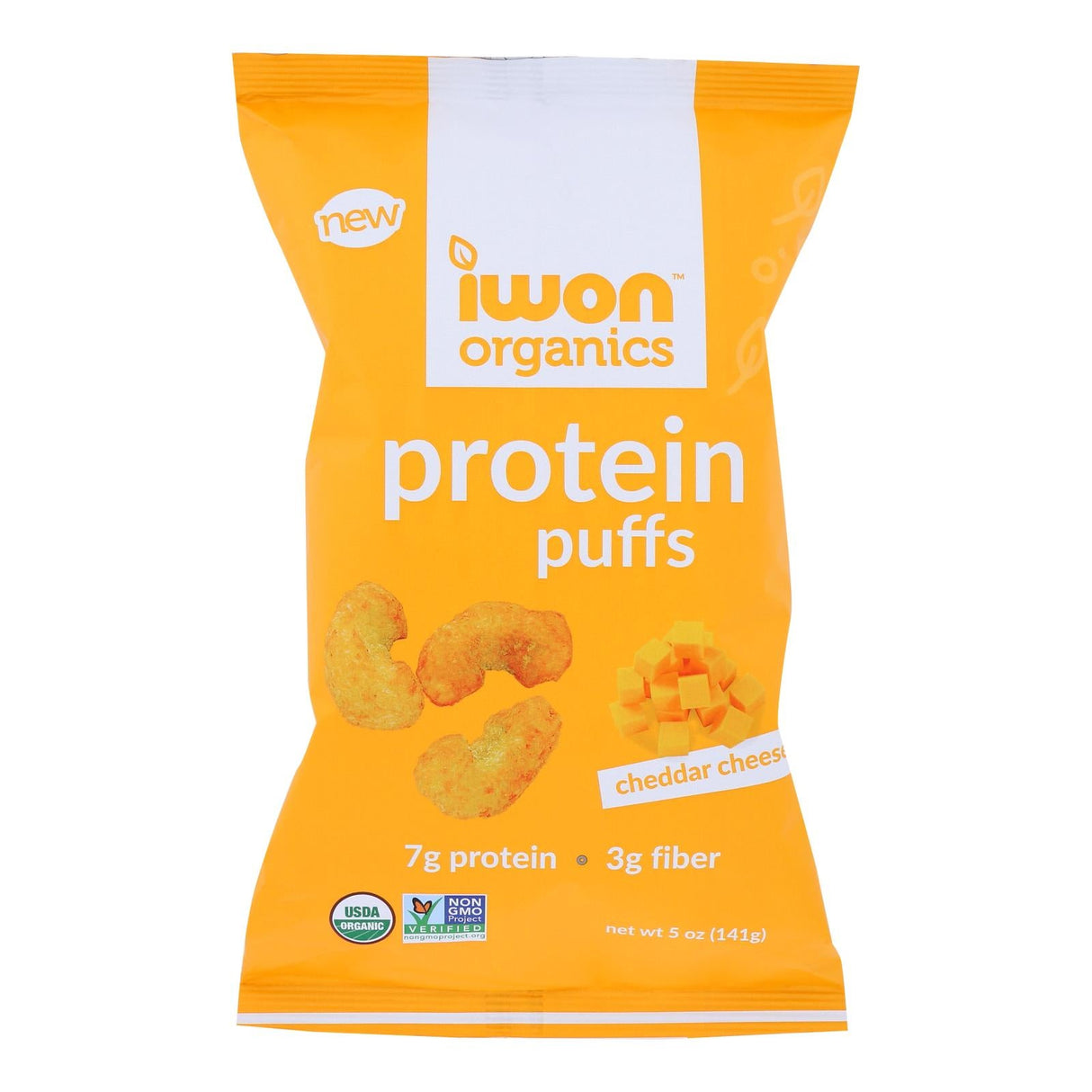 Snack Puffs, Protein, Cheddar Cheese,12 - 5 OUNCE
