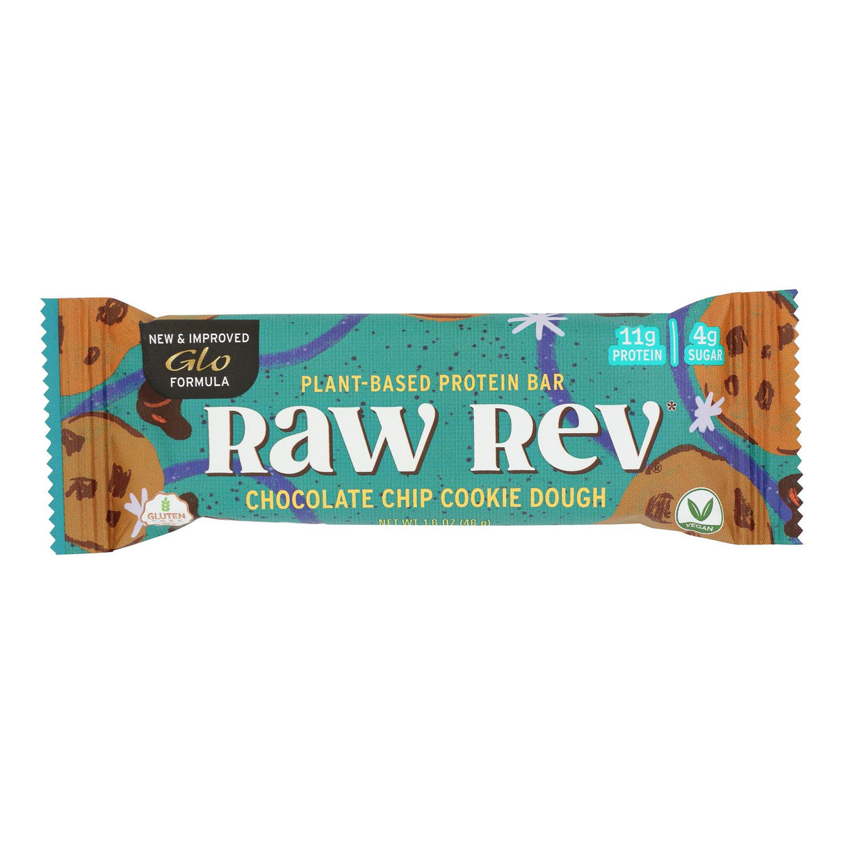 Bars, Protein, Plant-Based, Chocolate Chip Cookie Dough,12 - 1.6 OUNCE