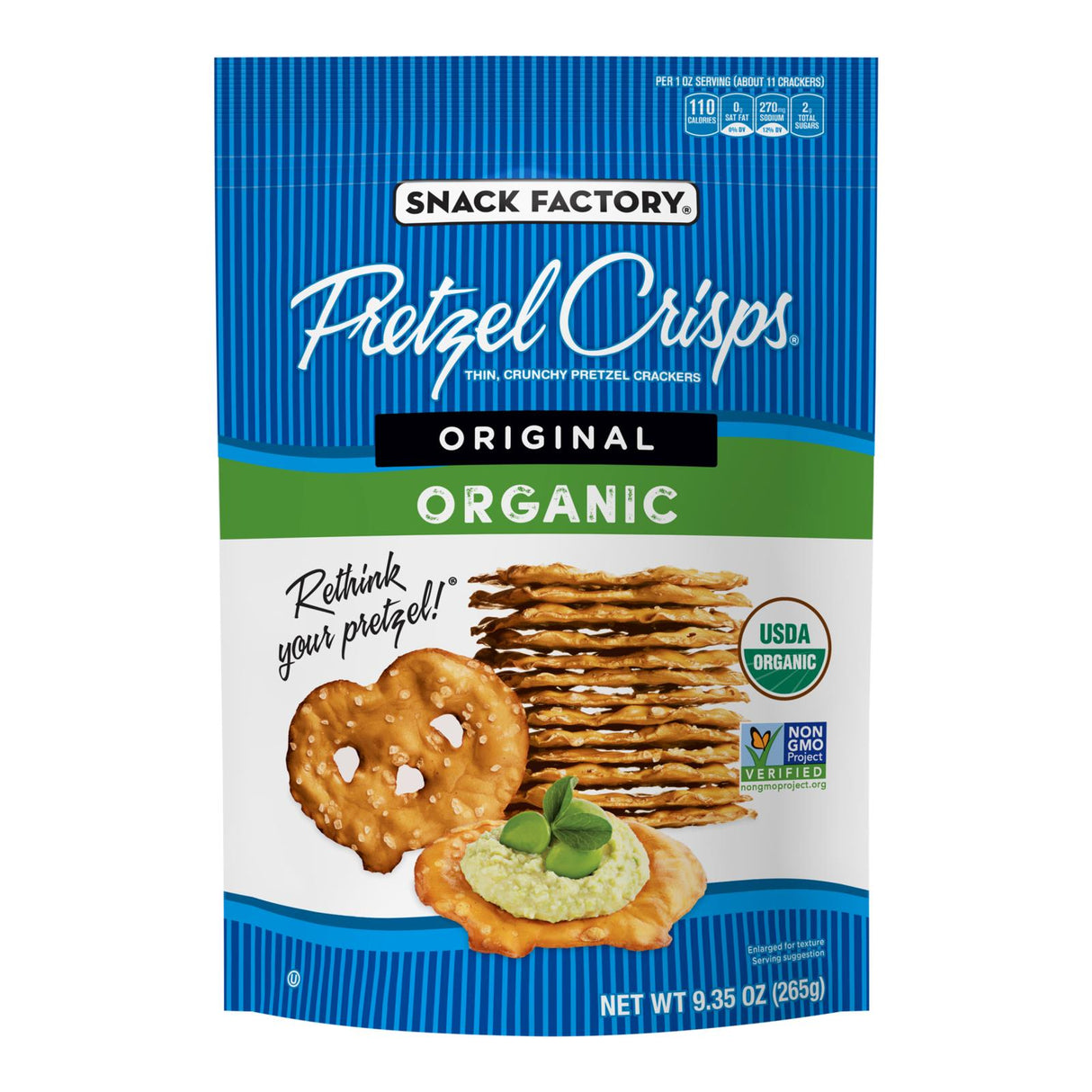 Crisps, Pretzel, Original,12 - 9.35 OUNCE