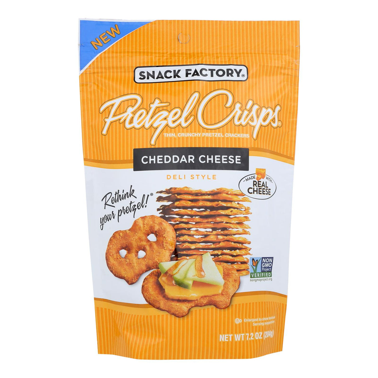 Crisps, Pretzel, Cheddar Cheese,12 - 7.2 OUNCE
