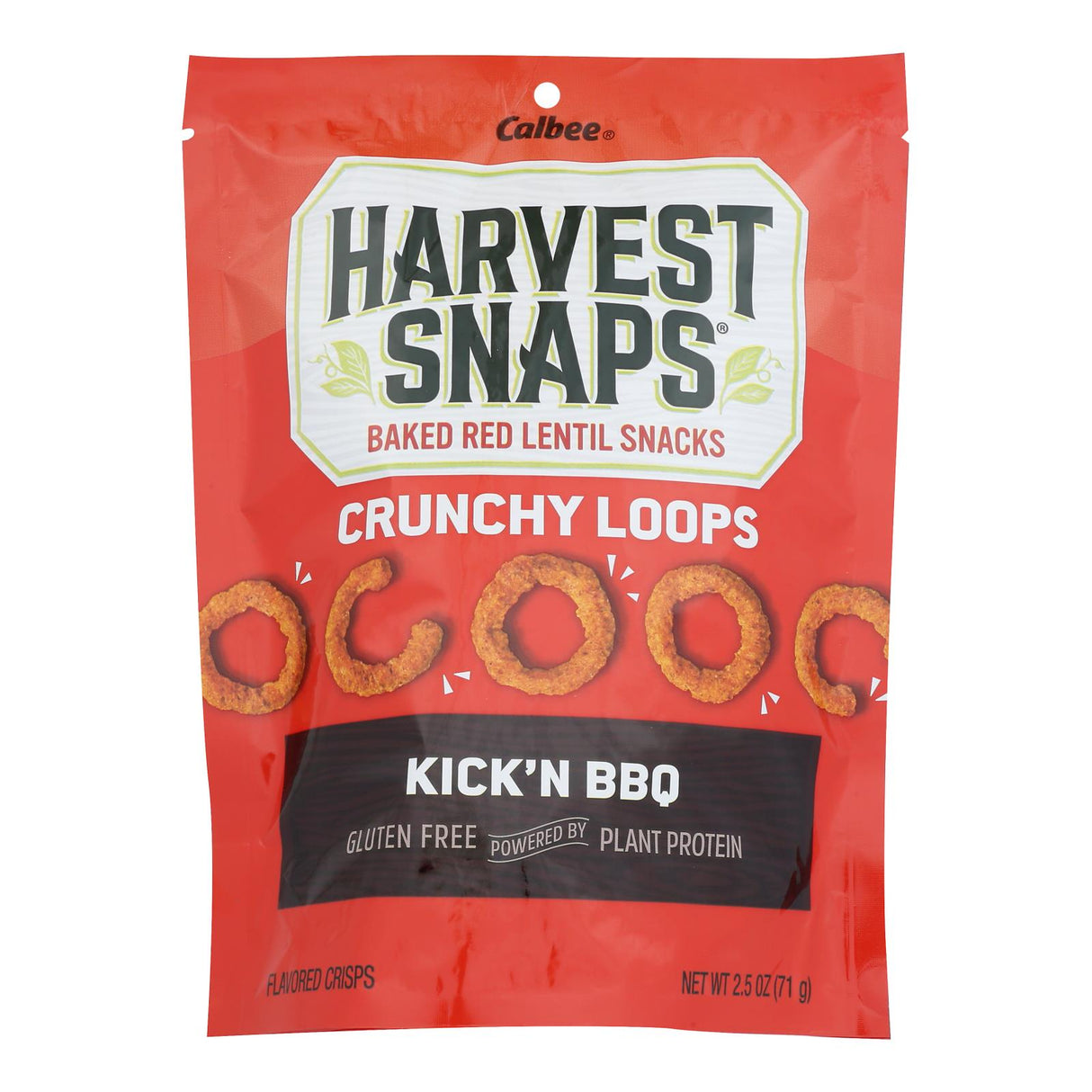 Snacks, Lentil Crisp, Baked, Kickin' Barbecue, Loops,12 - 2.5 OUNCE