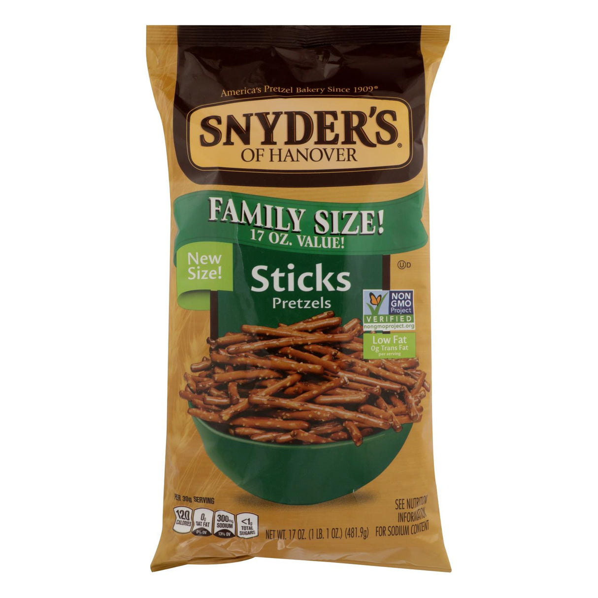 Pretzel Sticks, Family Size,6 - 17 OUNCE