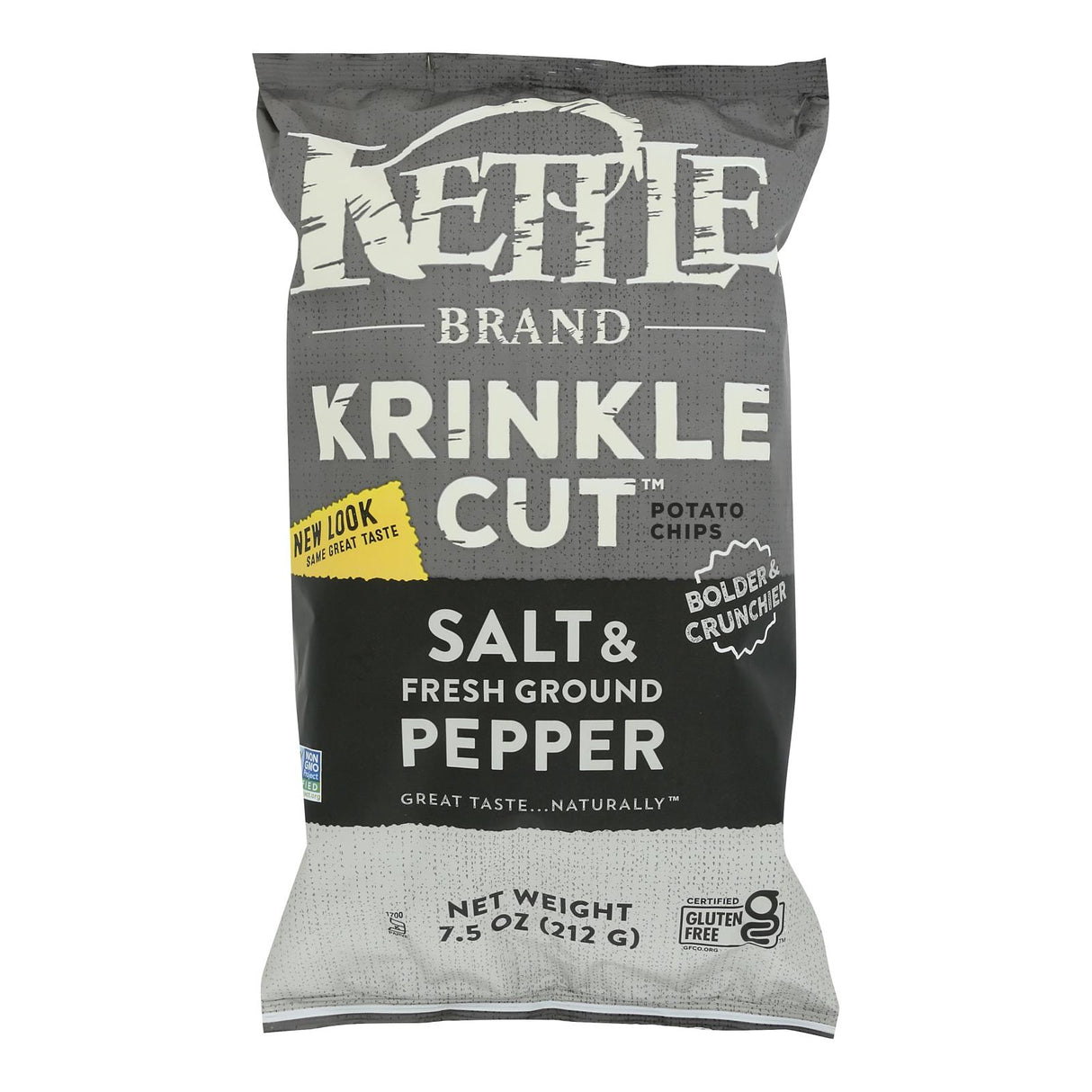 Chips, Potato, Krinkle-Cut, Salt & Fresh Ground Pepper,12 - 7.5 OUNCE