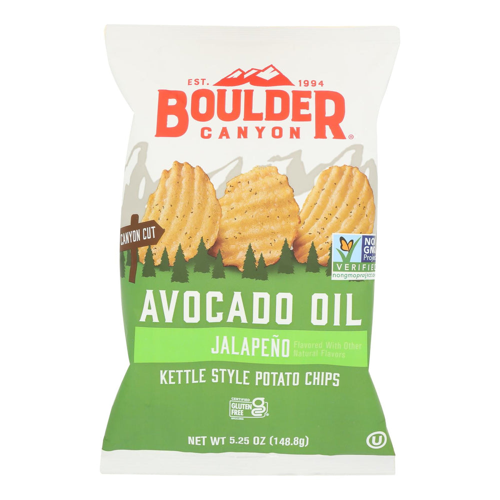 Chips, Potato, Kettle-Cooked Canyon-Cut, Jalapeno, Avocado Oil,12 - 5.25 OUNCE