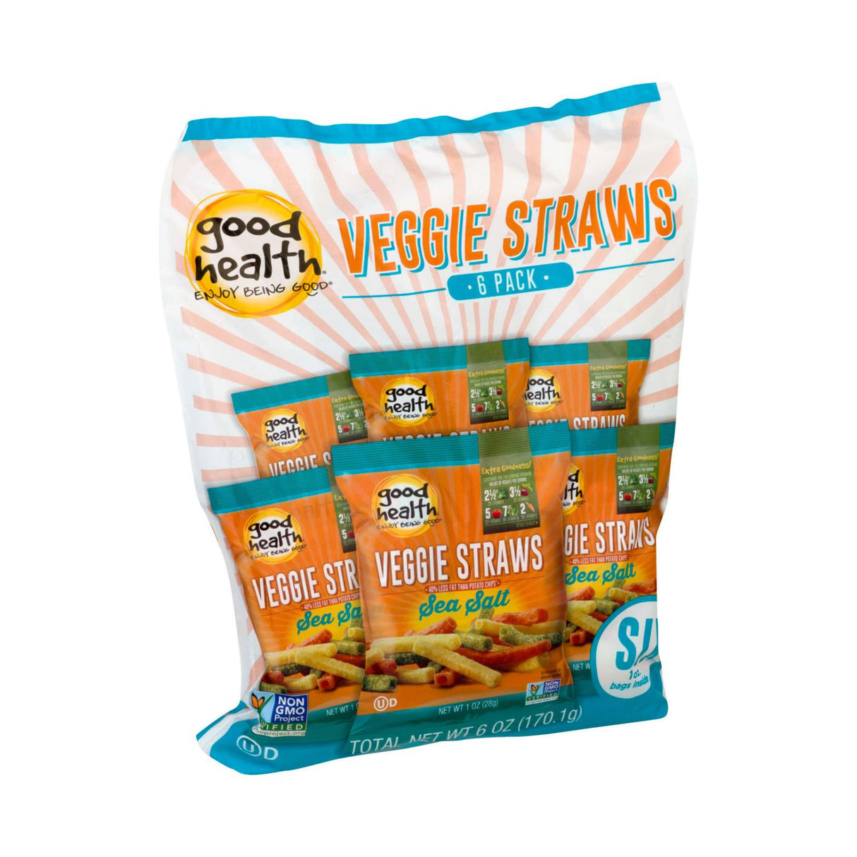 Snack, Veggie Straw, Sea Salt, Single-Serve, 1 Ounce,8 - 6 COUNT