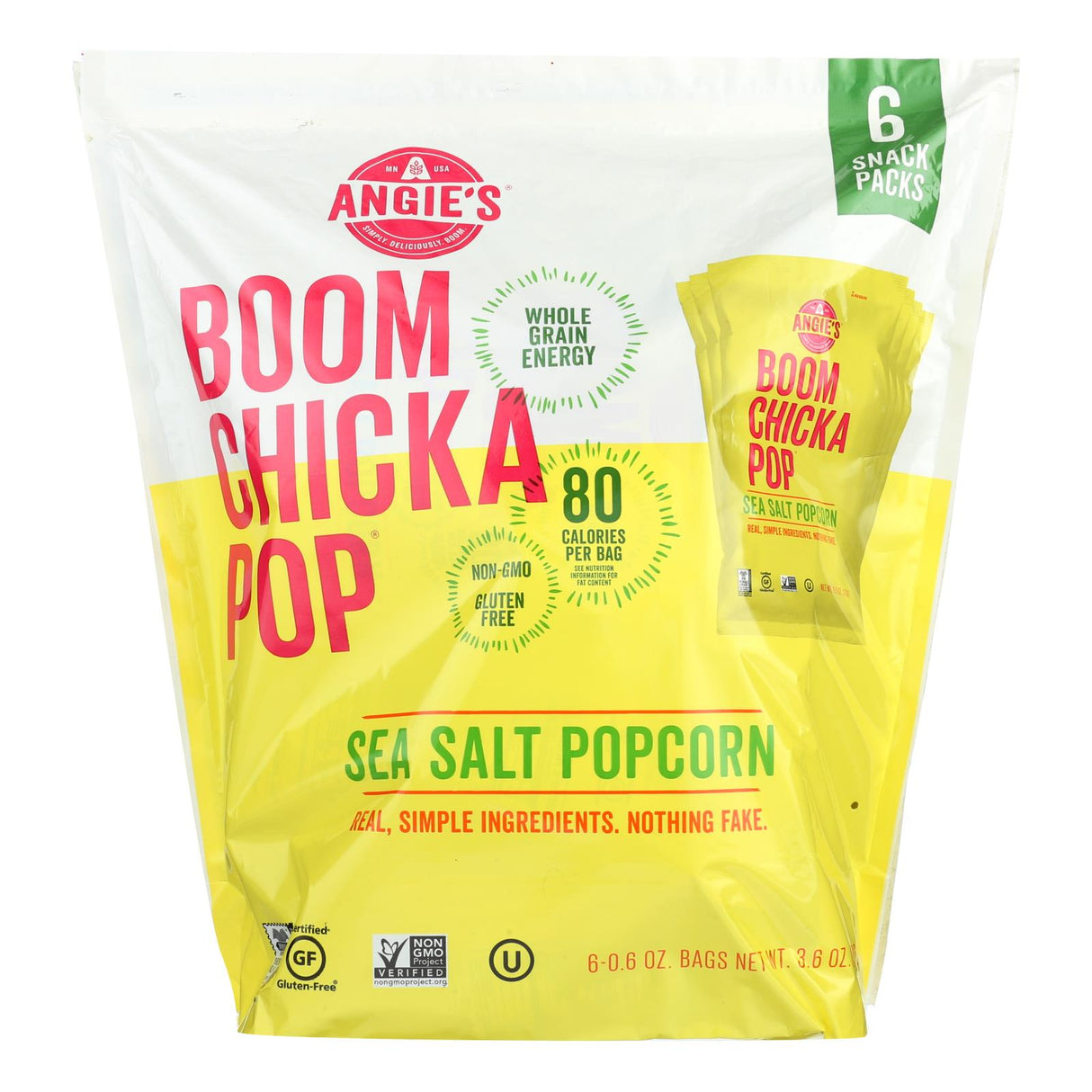 Popcorn, Sea Salt, Single-Serve, 0.6 Ounce,4 - 6 COUNT