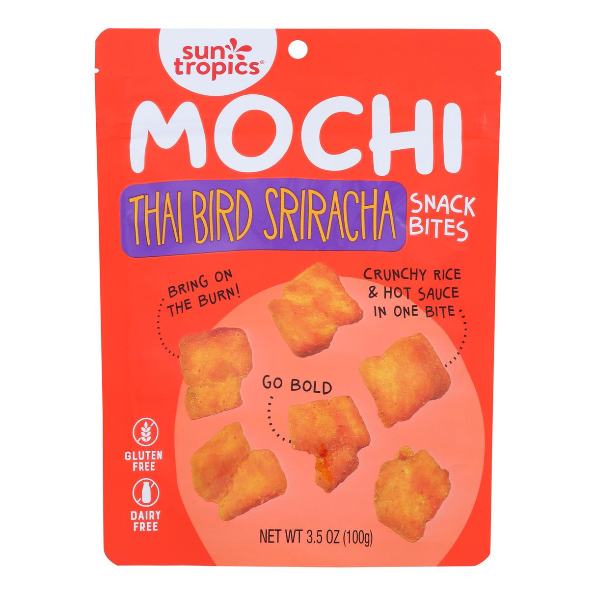 Snack Bites, Crunchy Rice, Thai Bird Sriracha,12 - 3.5 OUNCE