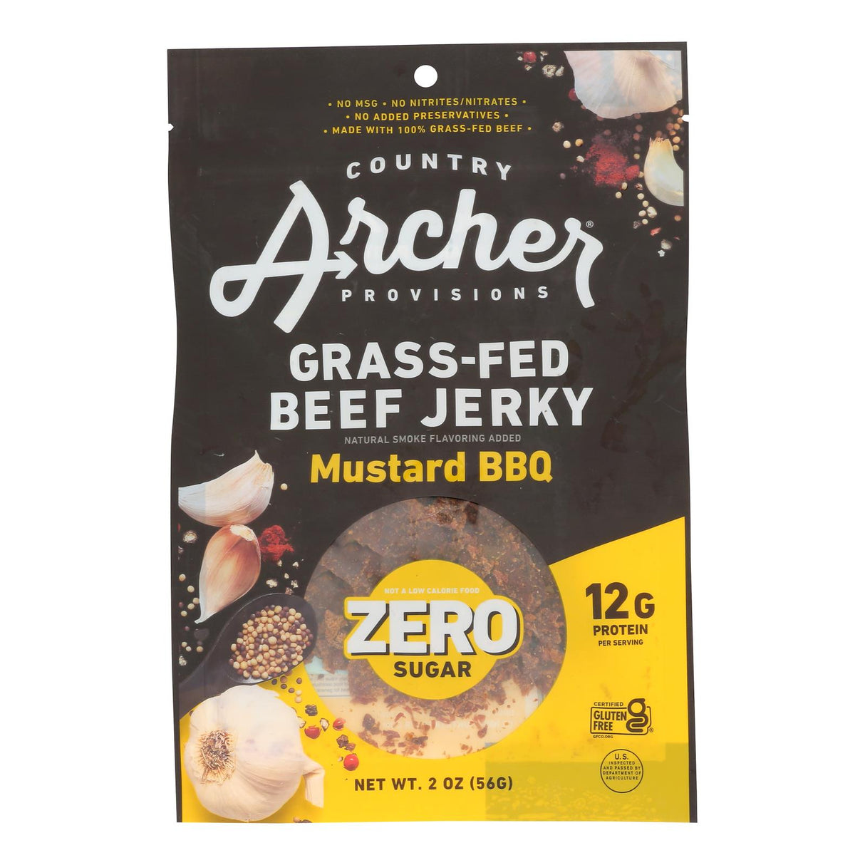 Jerky, Beef, Mustard Barbecue, Zero-Sugar,12 - 2 OUNCE