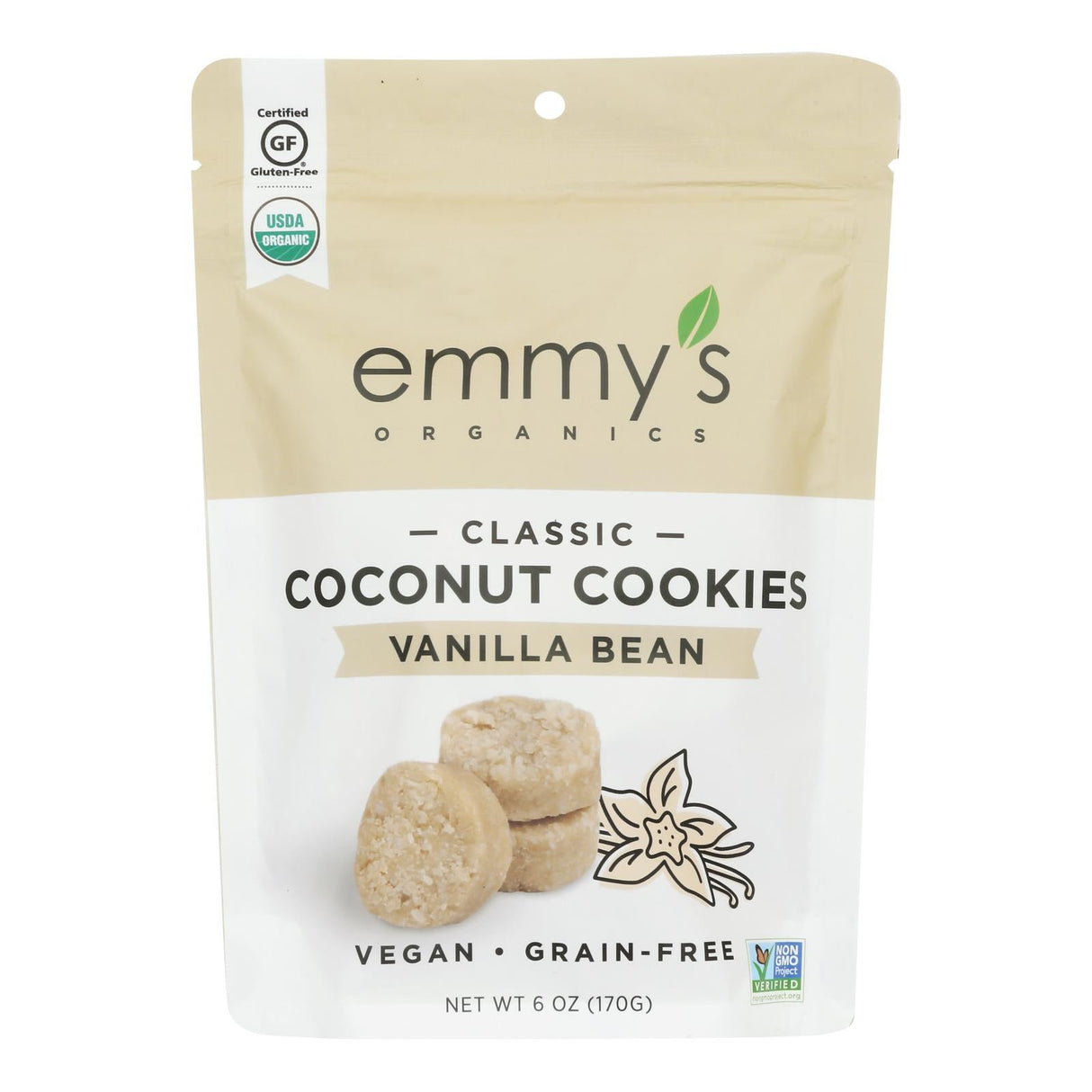 Cookies, Coconut, Vanilla Bean, Shelf-Stable,8 - 6 OUNCE