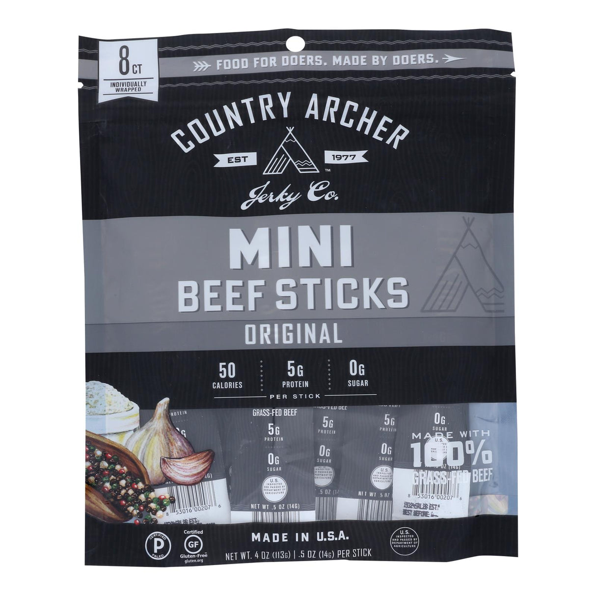 Snack Sticks, Beef, Mini, Original, Individually-Wrapped, 0.5 Ounce,10 - 8 COUNT