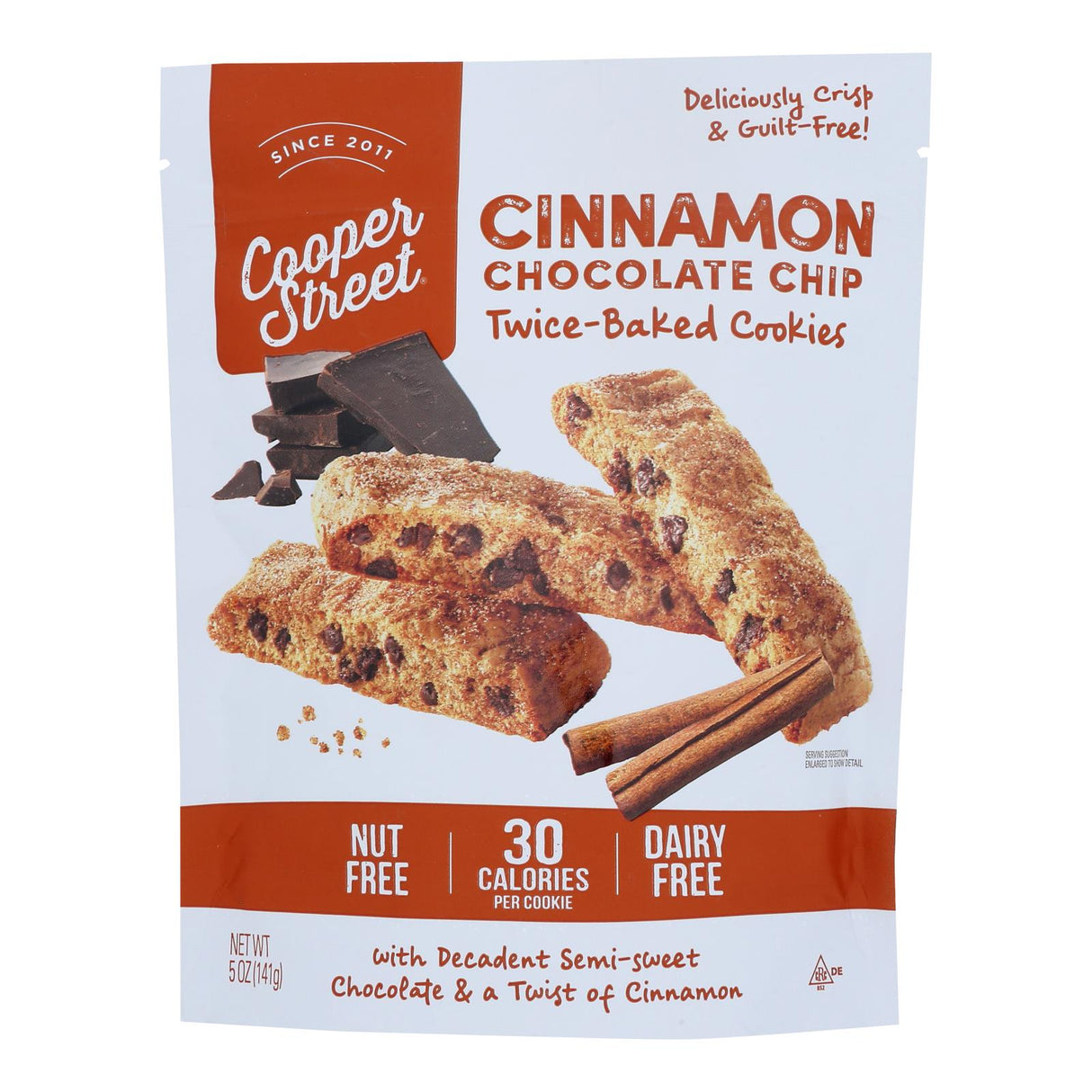 Cookies, Twice-Baked, Cinnamon Chocolate Chip,6 - 5 OUNCE