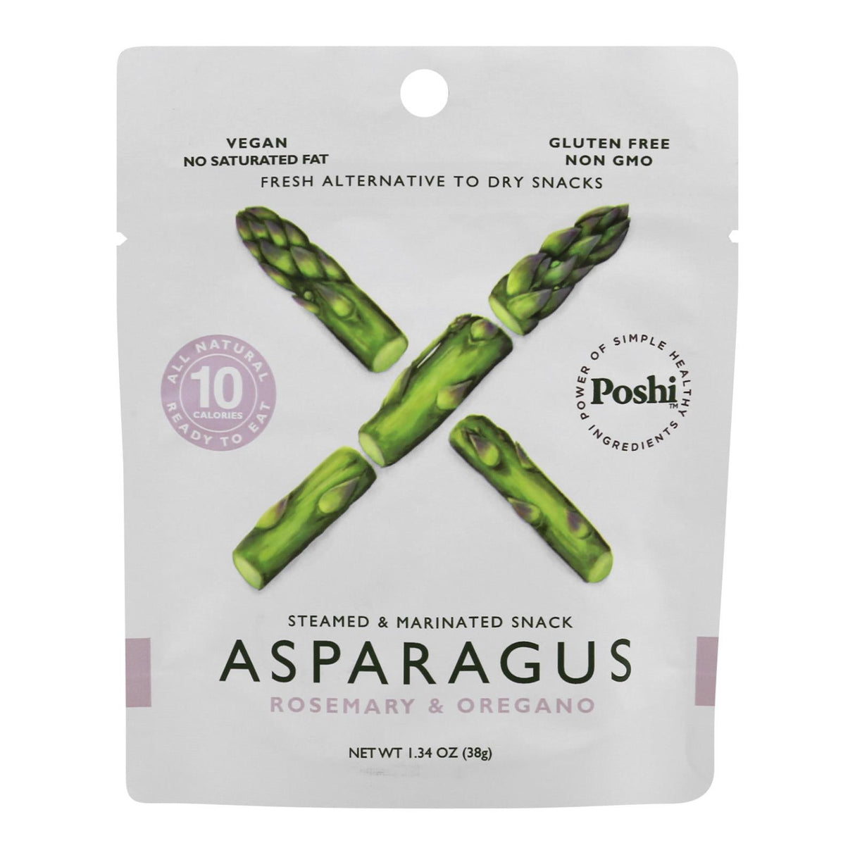 Asparagus, Rosemary & Oregano, Steamed, Marinated, Pouch,10 - 1.34 OUNCE