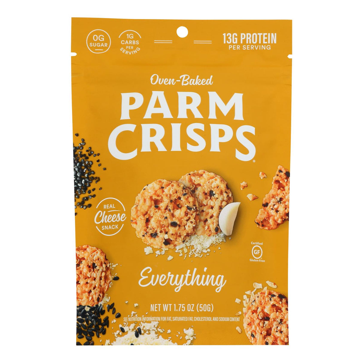 Snacks, Parmesan Crisp, Everything,12 - 1.75 OUNCE
