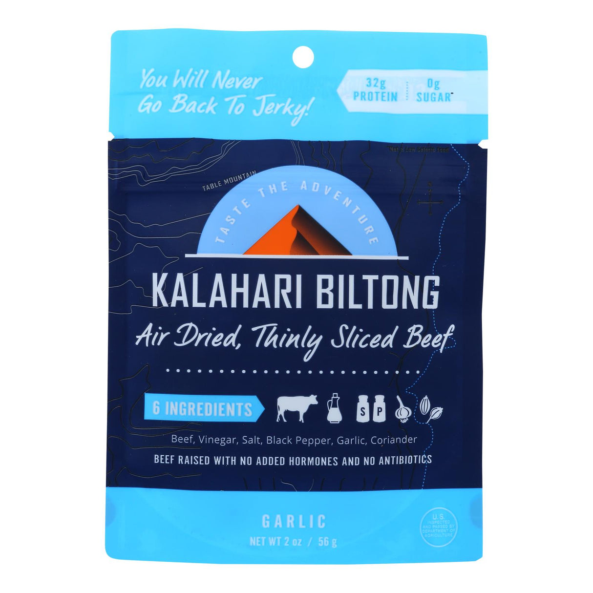 Jerky, Biltong Beef, Garlic, Air-Dried,8 - 2 OUNCE