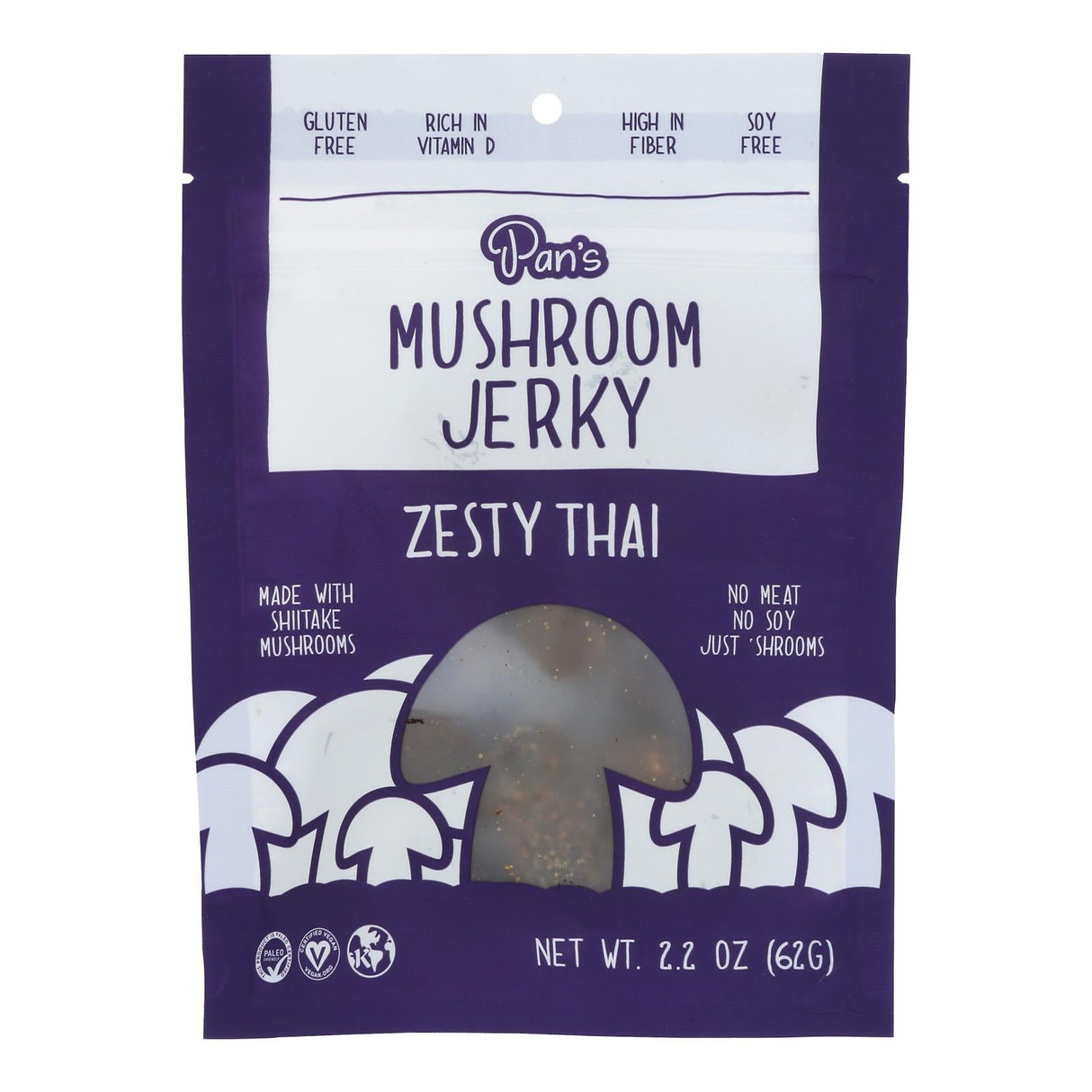 Jerky, Mushroom, Zesty Thai,6 - 2.2 OUNCE