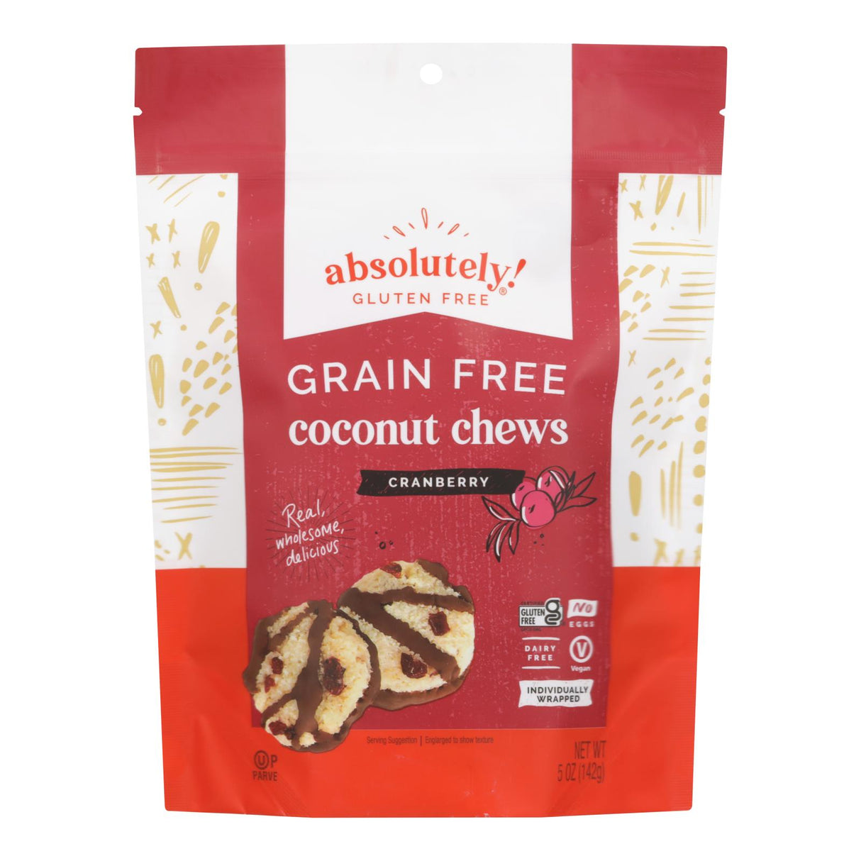 Snacks, Coconut Chews, Cranberry,12 - 5 OUNCE