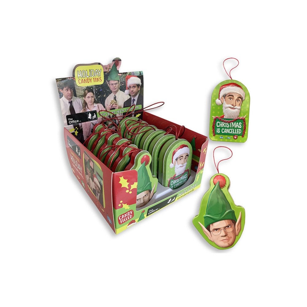 Candy, Sours, The Office, Green Apple, Ornament Tin,12 - 0.8 OUNCE