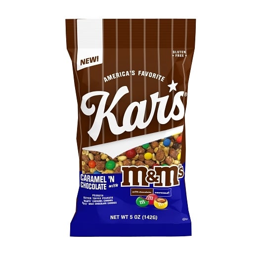 Trail Mix, Caramel & Chocolate, contains M&M Caramel Chocolate Candy,12 - 5 OUNCE