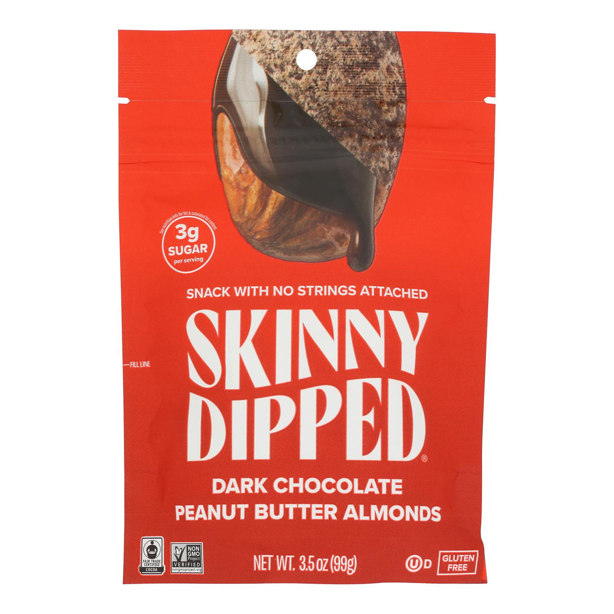 Almonds, Skinny Dipped, Dark Chocolate Peanut Butter,10 - 3.5 OUNCE