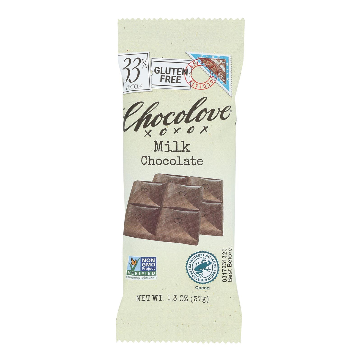 Chocolate Bars, Milk, Mini, 33% Cocoa,12 - 1.3 OUNCE