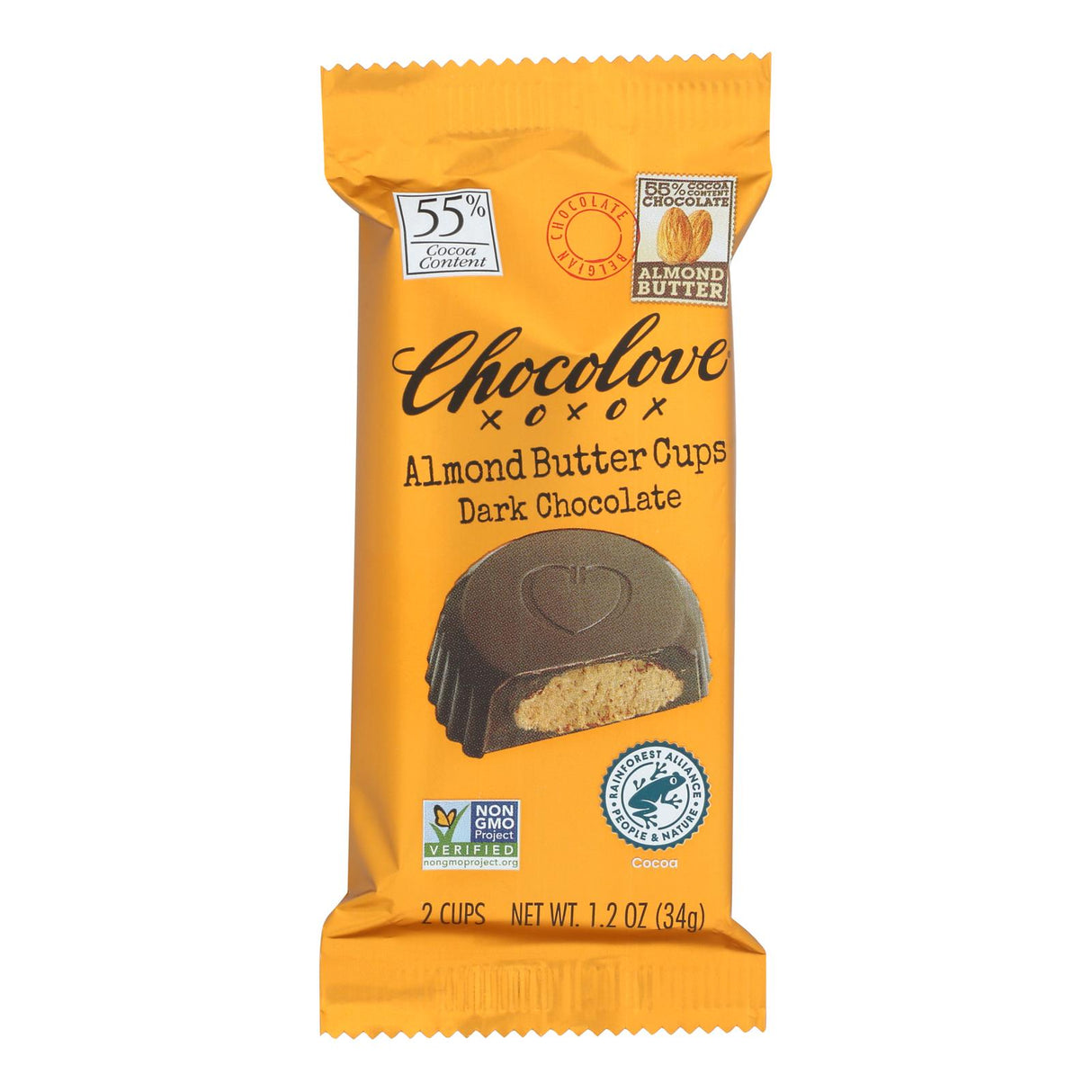 Candy, Almond Butter Cup, Dark Chocolate,10 - 1.2 OUNCE