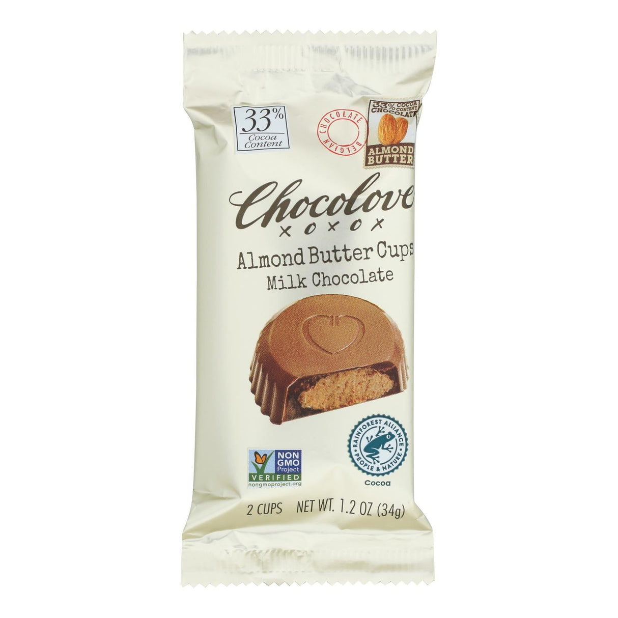 Candy, Almond Butter Cup, Milk Chocolate,10 - 1.2 OUNCE