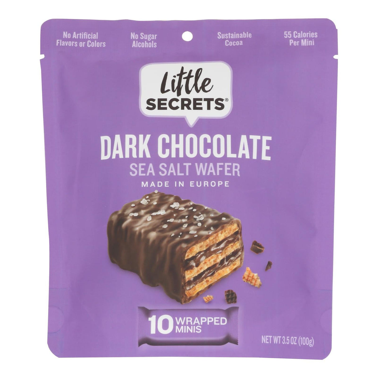Candy Bars, Dark Chocolate, Crispy Wafer, Sea Salt, Mini, Individually-Wrapped, 0.35 Ounce,6 - 10 COUNT