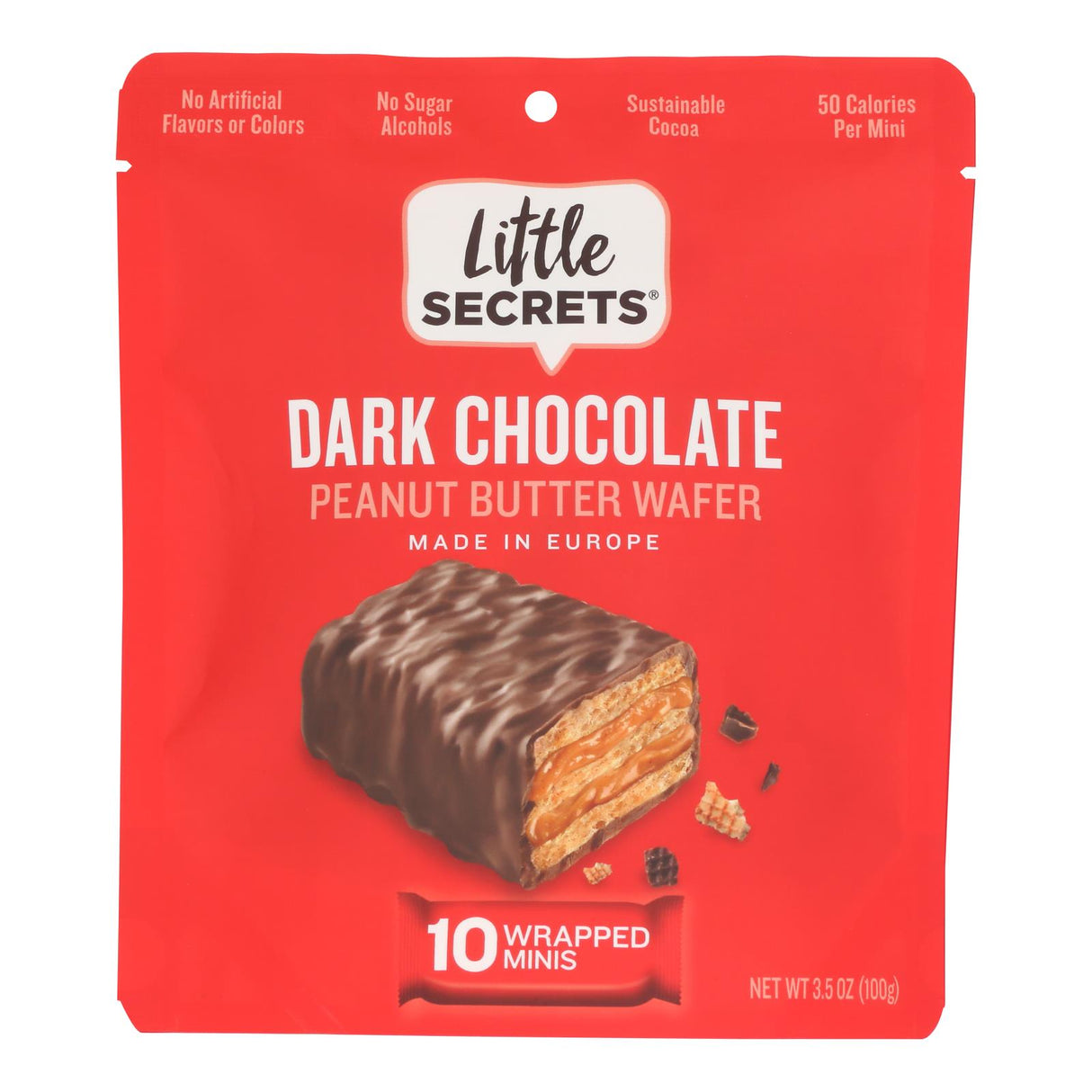 Candy Bars, Dark Chocolate, Crispy Wafer, Peanut Butter, Mini, Individually-Wrapped, 0.35 Ounce,6 - 10 COUNT