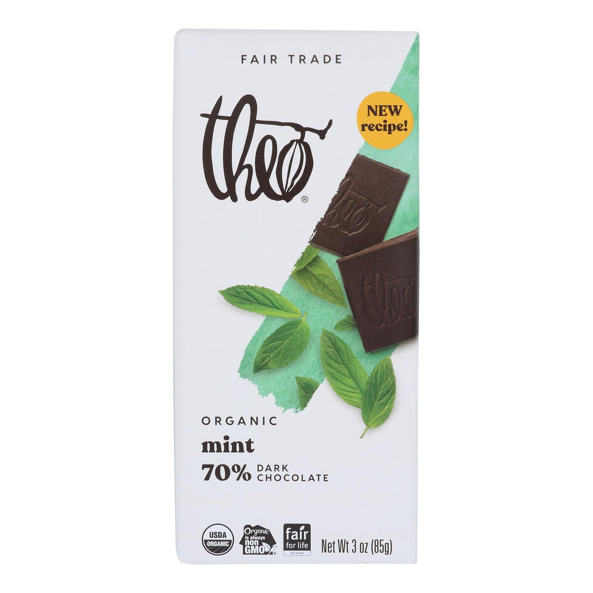 Chocolate Bars, Dark, Mint, 70% Cocoa,12 - 3 OUNCE