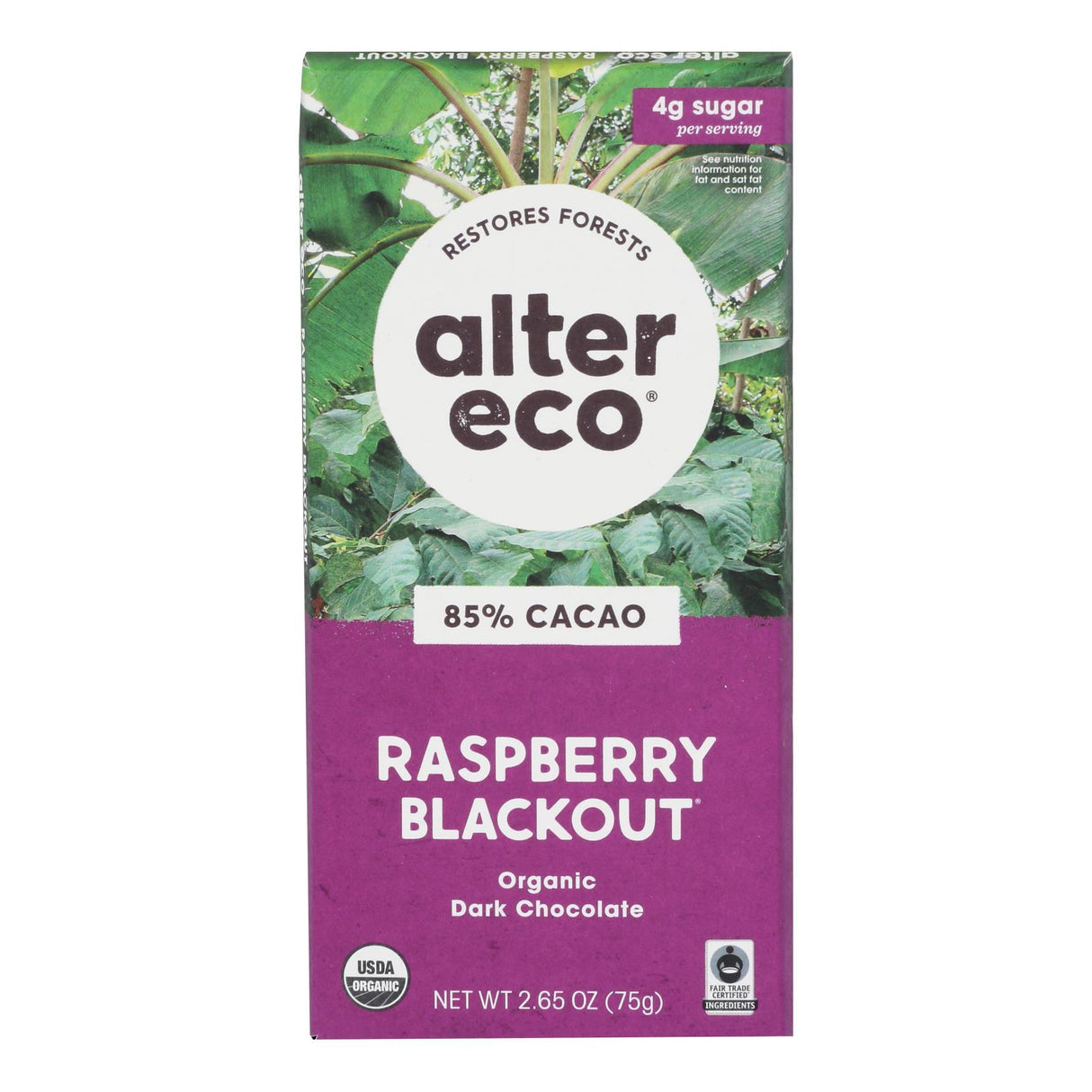 Chocolate Bars, Dark, Raspberry Blackout, 85% Cacao,12 - 2.65 OUNCE