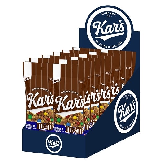 Trail Mix, Caramel & Chocolate, contains M&M Milk Chocolate & Caramel, Single-Serve, 2 Ounce,3 - 12 COUNT