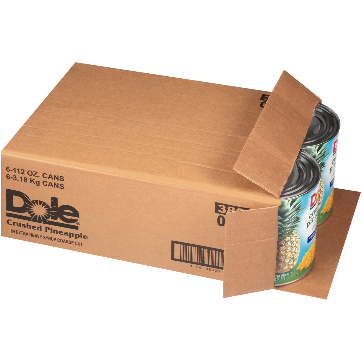 Pineapple, Crushed, Coarse Cut, in Extra Heavy Syrup,6 - 106 OUNCE