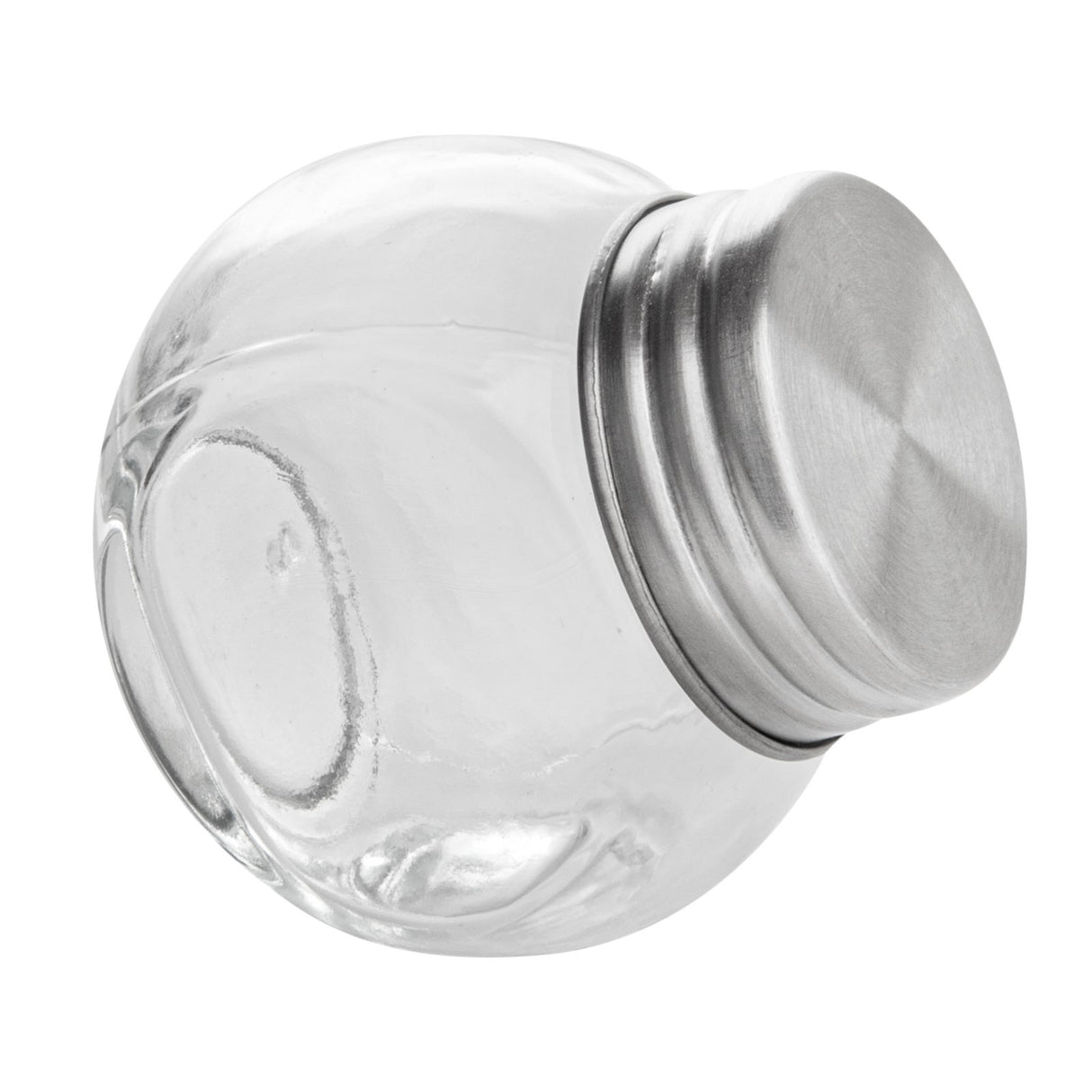 Jars, Favor, 2 Ounce Mini, Vetri, Clear, Glass with Chrome Lid,10 - 1 EACH