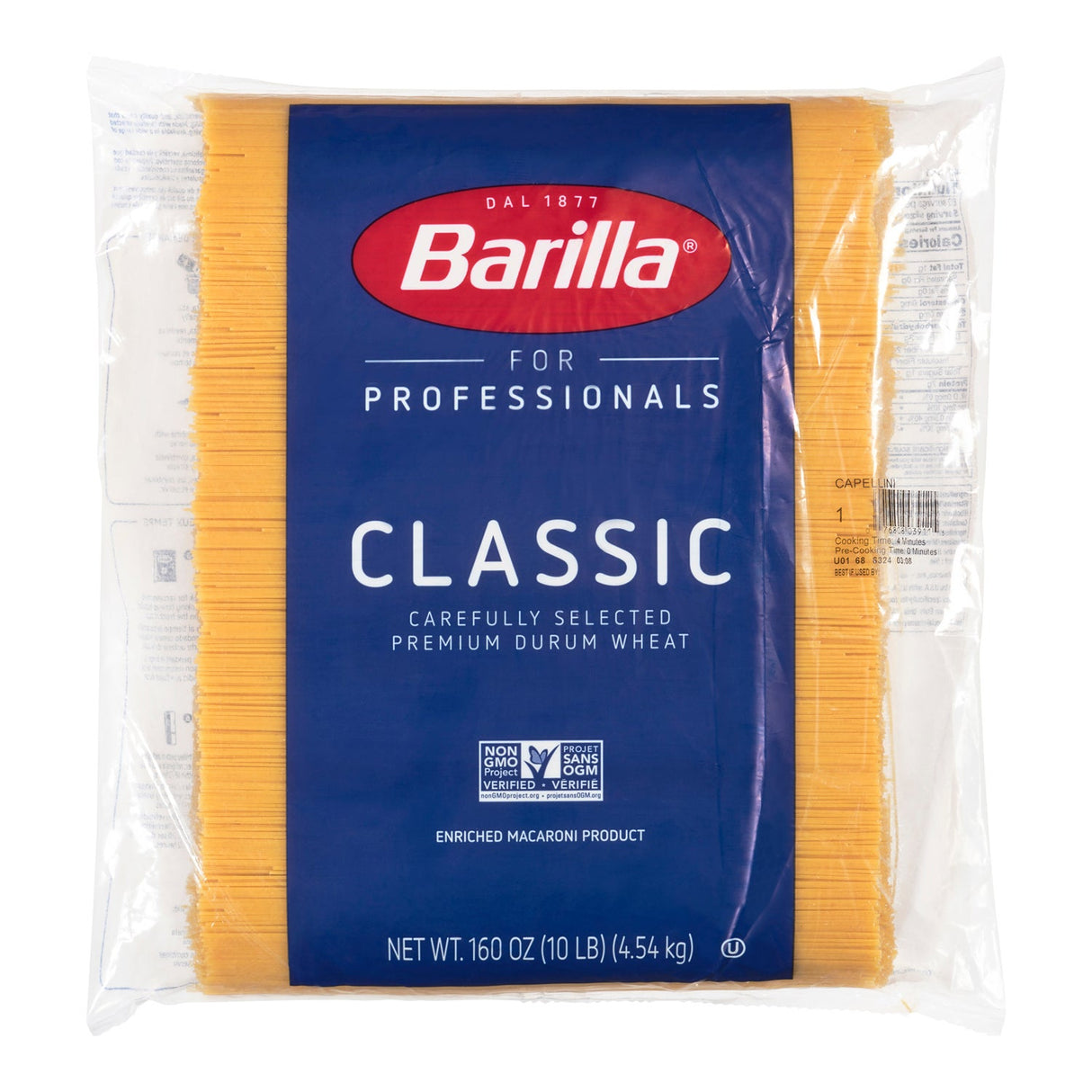Pasta, Capellini, Bulk,2 - 160 OUNCE