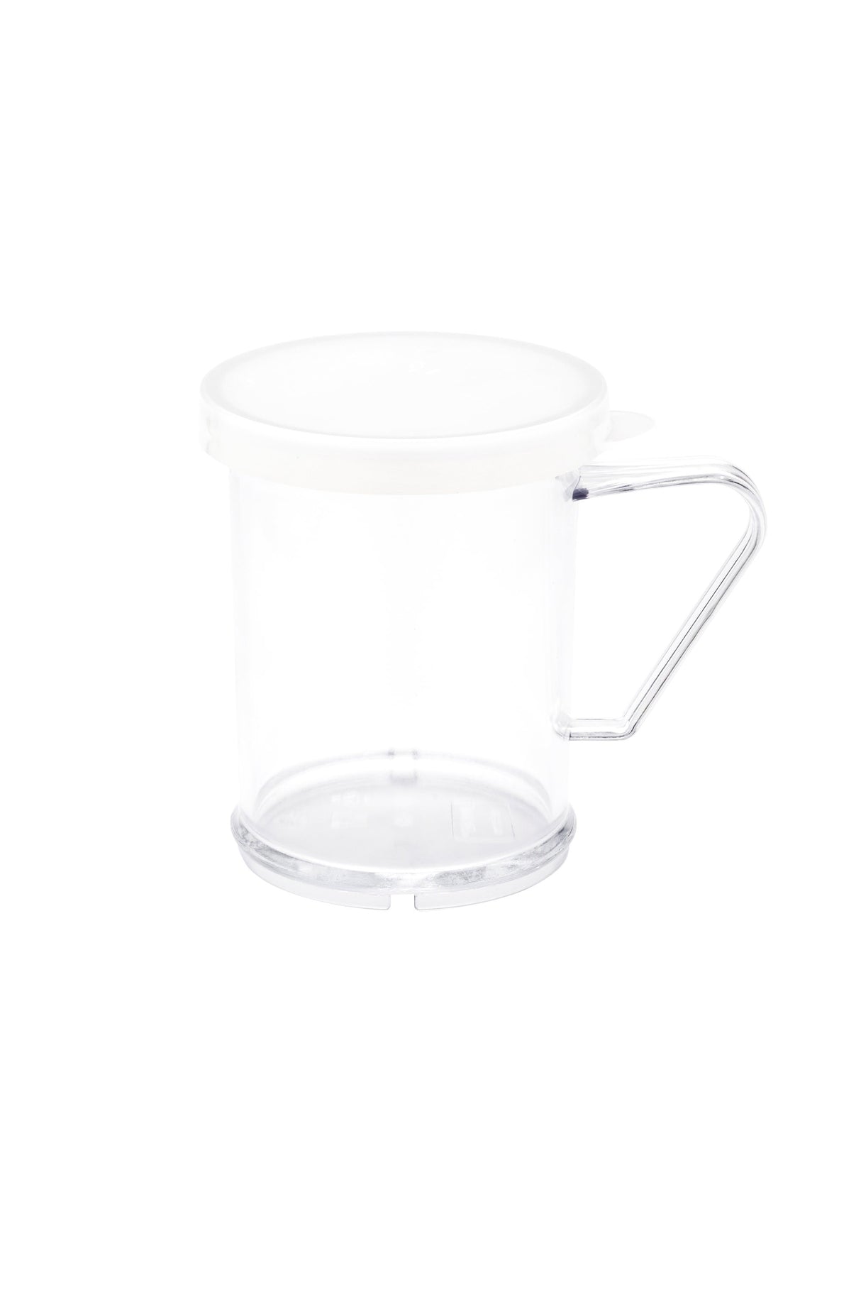Shaker, Spice, 10 Ounce, Dredge, Clear, Polycarbonate, with White Solid Lid,1 - 10 OUNCE