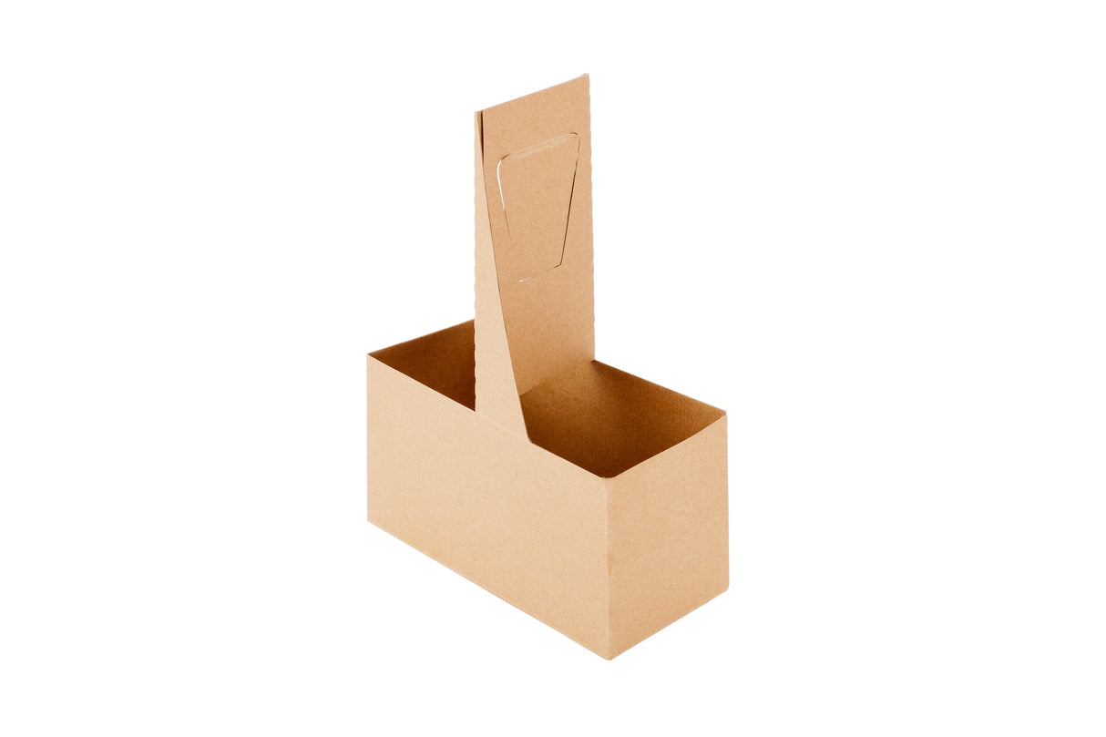Carriers, Cup, 2-Cup, Paper, Kraft, Altalena Duo, with Handle,1 - 100 COUNT