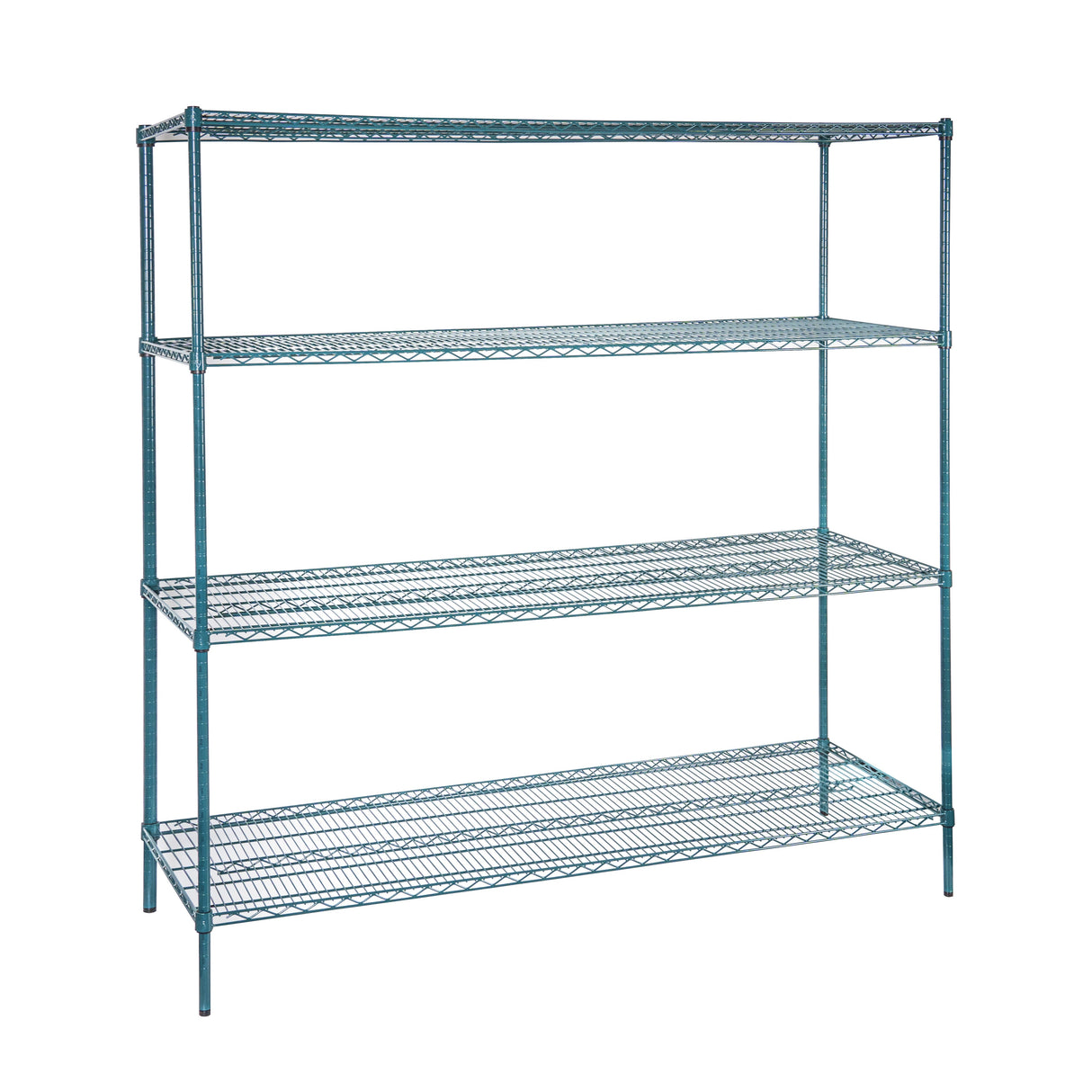 Shelves, NSF, RW Base, 24 x 72 Inch, Green, Epoxy, Corrosion-Resistant,4 - 1 EACH