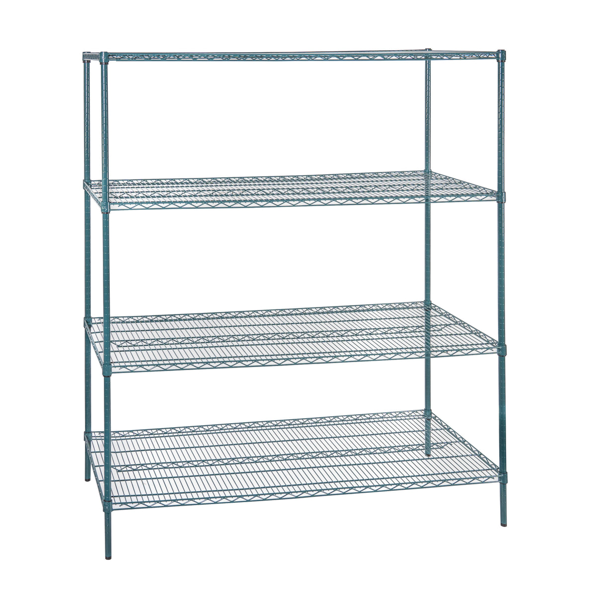 Shelves, NSF, RW Base, 24 x 60 Inch, Green, Epoxy, Corrosion-Resistant,4 - 1 EACH
