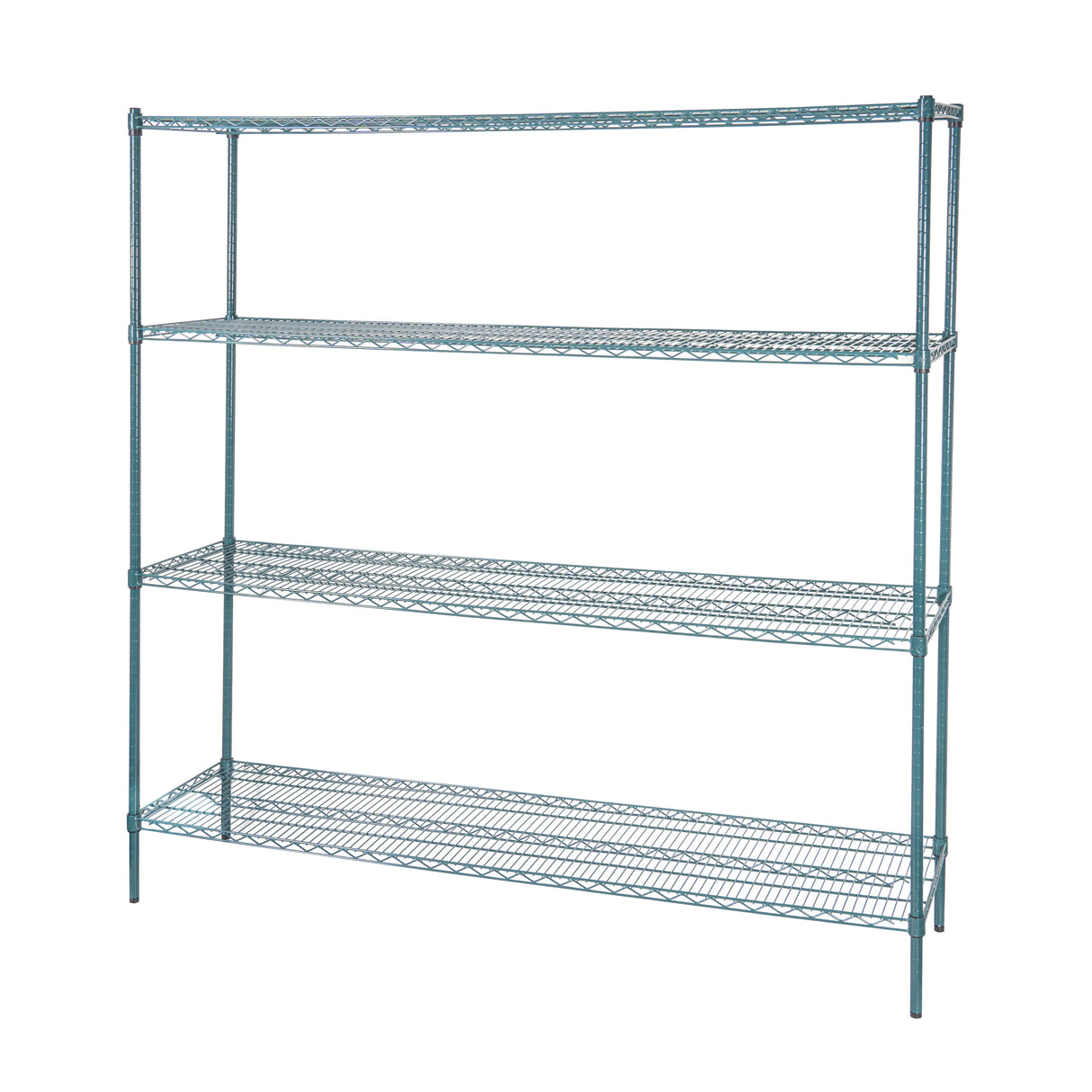 Shelves, NSF, RW Base, 18 x 72 Inch, Green, Epoxy, Corrosion-Resistant,4 - 1 EACH