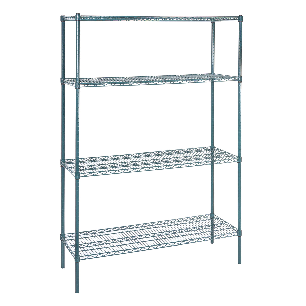 Shelves, NSF, RW Base, 18 x 48 Inch, Green, Epoxy, Corrosion-Resistant,4 - 1 EACH