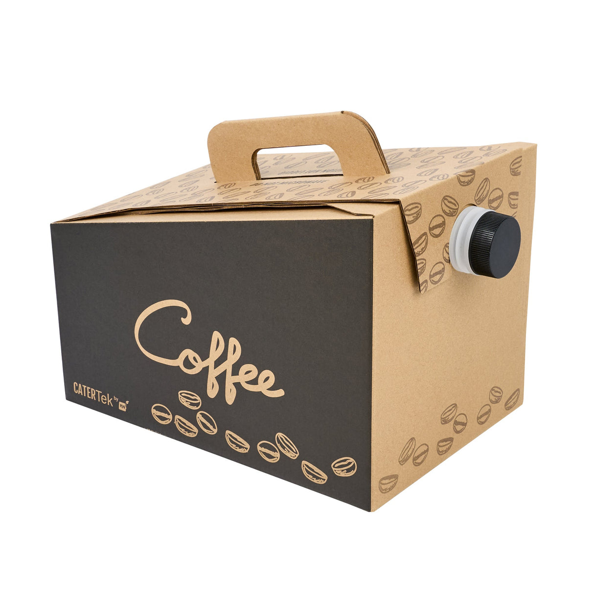 Box, Coffee To Go, Restpresso 96 Ounce, Black & Kraft, Paper, 96 Ounce,1 - 10 COUNT