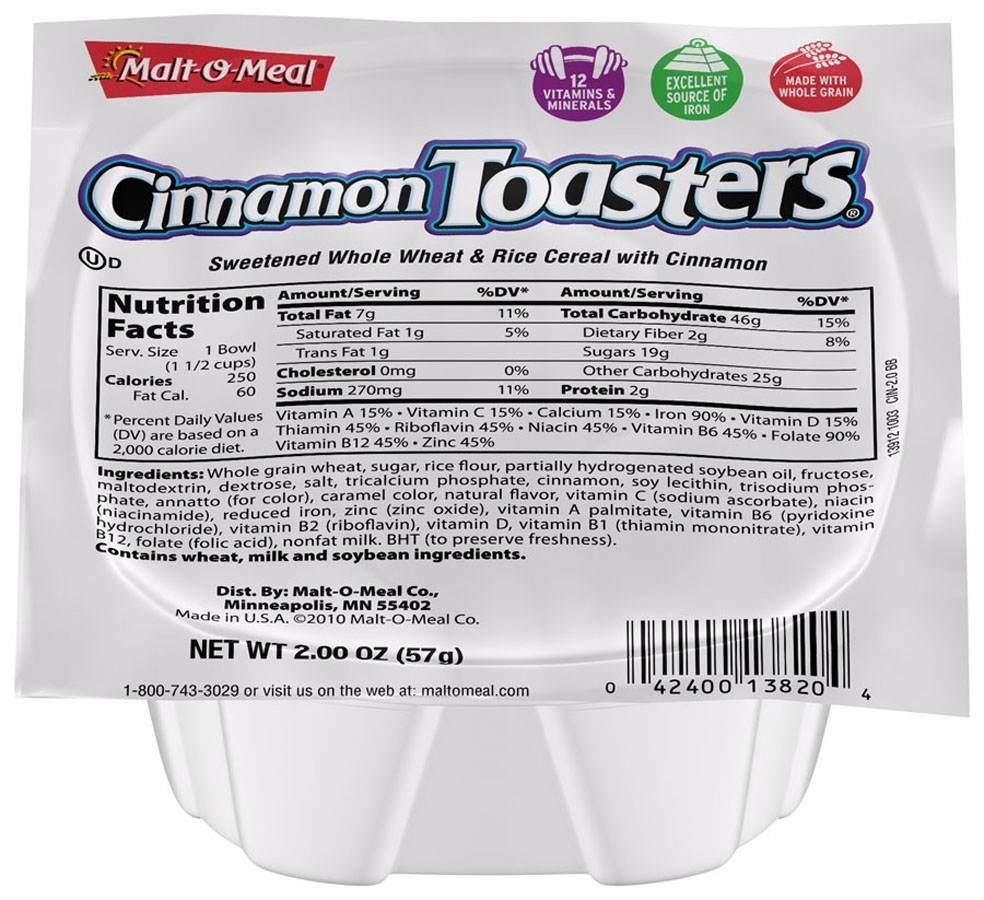 Cereal, Cinnamon Toasters, Bowl-Pack,48 - 2 OUNCE