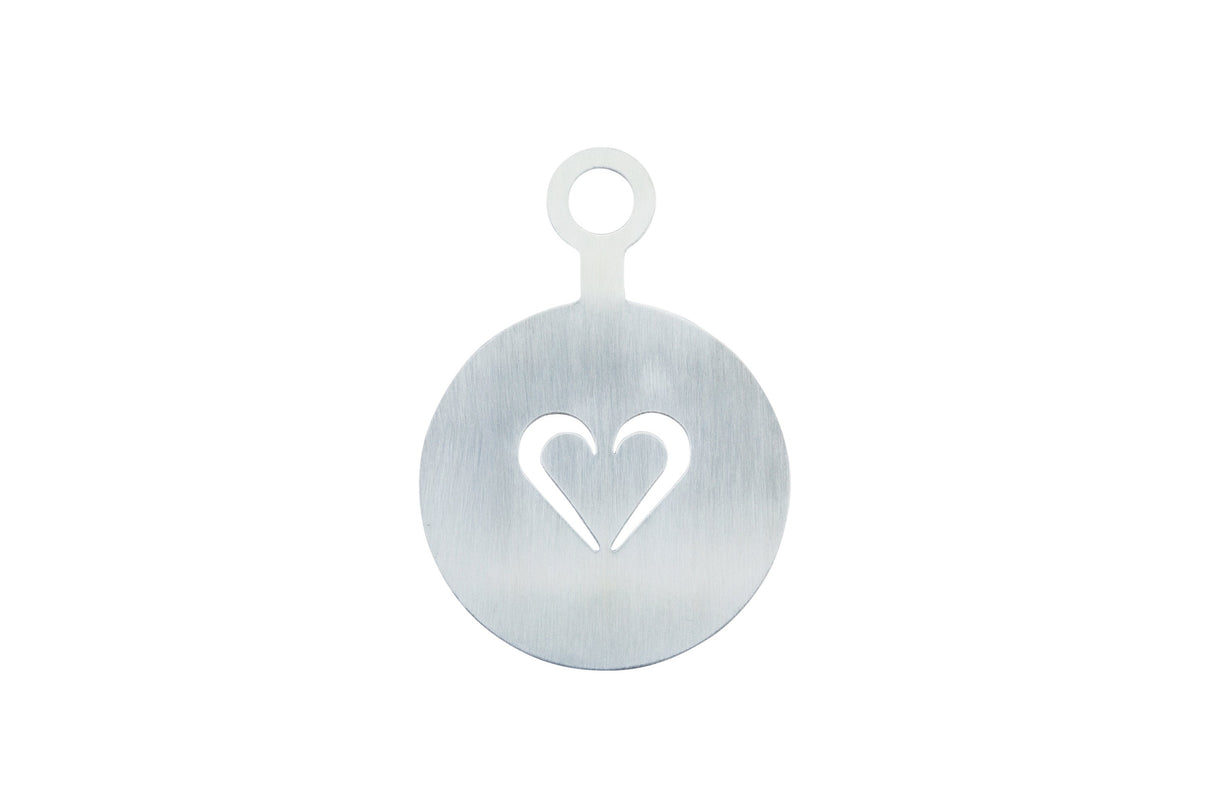 Stencil, Coffee Decorating, Heart, Stainless Steel,1 - 1 EACH