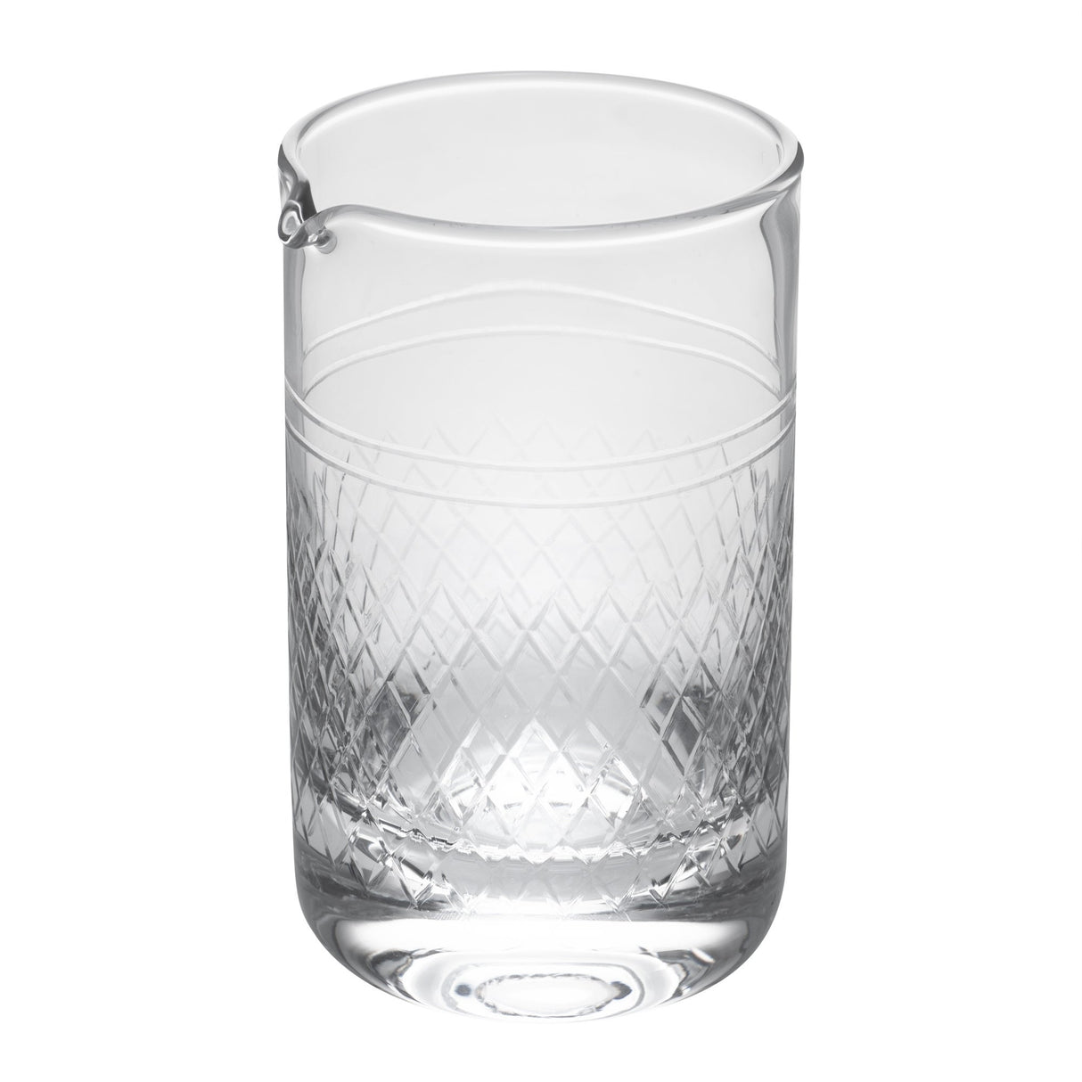 Glass, Mixing, Bar Lux 17 Ounce, Crystal, Hand-Blown, with Diamond Cut Pattern, 17 Ounce,1 - 1 EACH