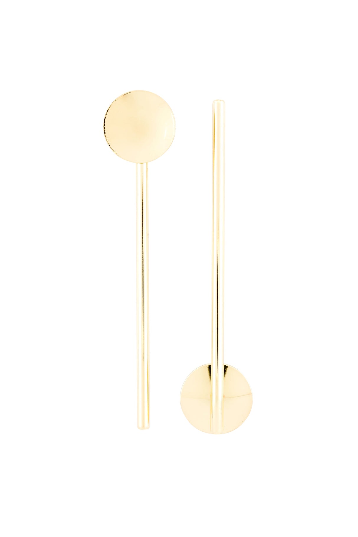 Spoon Straws, Julep, 5 Inch, Gold Plated Stainless Steel, 5 Linear Inch,1 - 2 COUNT